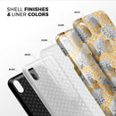 Karamfila Yellow & Gray Floral V6 - iPhone X Swappable Hybrid Case