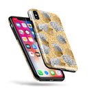 Karamfila Yellow & Gray Floral V6 - iPhone X Swappable Hybrid Case