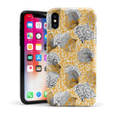Karamfila Yellow & Gray Floral V6 - iPhone X Swappable Hybrid Case