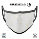 Karamfila Yellow & Gray Floral V7 - Made in USA Mouth Cover Unisex Anti-Dust Cotton Blend Reusable & Washable Face Mask with Adjustable Sizing for Adult or Child