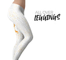 Karamfila Yellow & Gray Floral V7 - All Over Print Womens Leggings / Yoga or Workout Pants