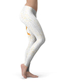Karamfila Yellow & Gray Floral V7 - All Over Print Womens Leggings / Yoga or Workout Pants