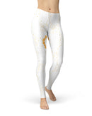 Karamfila Yellow & Gray Floral V7 - All Over Print Womens Leggings / Yoga or Workout Pants
