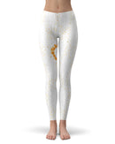Karamfila Yellow & Gray Floral V7 - All Over Print Womens Leggings / Yoga or Workout Pants