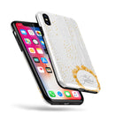 Karamfila Yellow & Gray Floral V7 - iPhone X Swappable Hybrid Case