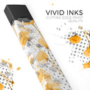 Karamfila Yellow & Gray Floral V8 - Premium Decal Protective Skin-Wrap Sticker compatible with the Juul Labs vaping device