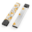 Karamfila Yellow & Gray Floral V8 - Premium Decal Protective Skin-Wrap Sticker compatible with the Juul Labs vaping device