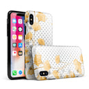 Karamfila Yellow & Gray Floral V8 - iPhone X Swappable Hybrid Case