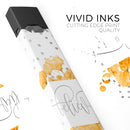 Karamfila Yellow & Gray Floral V9 - Premium Decal Protective Skin-Wrap Sticker compatible with the Juul Labs vaping device