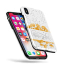 Karamfila Yellow & Gray Floral V9 - iPhone X Swappable Hybrid Case