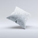 Knitted Snowflake Fabric Pattern ink-Fuzed Decorative Throw Pillow