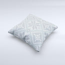 Knitted Snowflake Fabric Pattern ink-Fuzed Decorative Throw Pillow