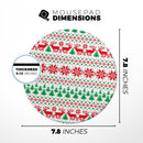Knitted Ugly Christmas Sweater V2// WaterProof Rubber Foam Backed Anti-Slip Mouse Pad for Home Work Office or Gaming Computer Desk