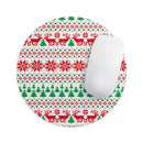 Knitted Ugly Christmas Sweater V2// WaterProof Rubber Foam Backed Anti-Slip Mouse Pad for Home Work Office or Gaming Computer Desk