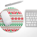 Knitted Ugly Christmas Sweater V2// WaterProof Rubber Foam Backed Anti-Slip Mouse Pad for Home Work Office or Gaming Computer Desk