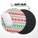 Knitted Ugly Christmas Sweater V2// WaterProof Rubber Foam Backed Anti-Slip Mouse Pad for Home Work Office or Gaming Computer Desk