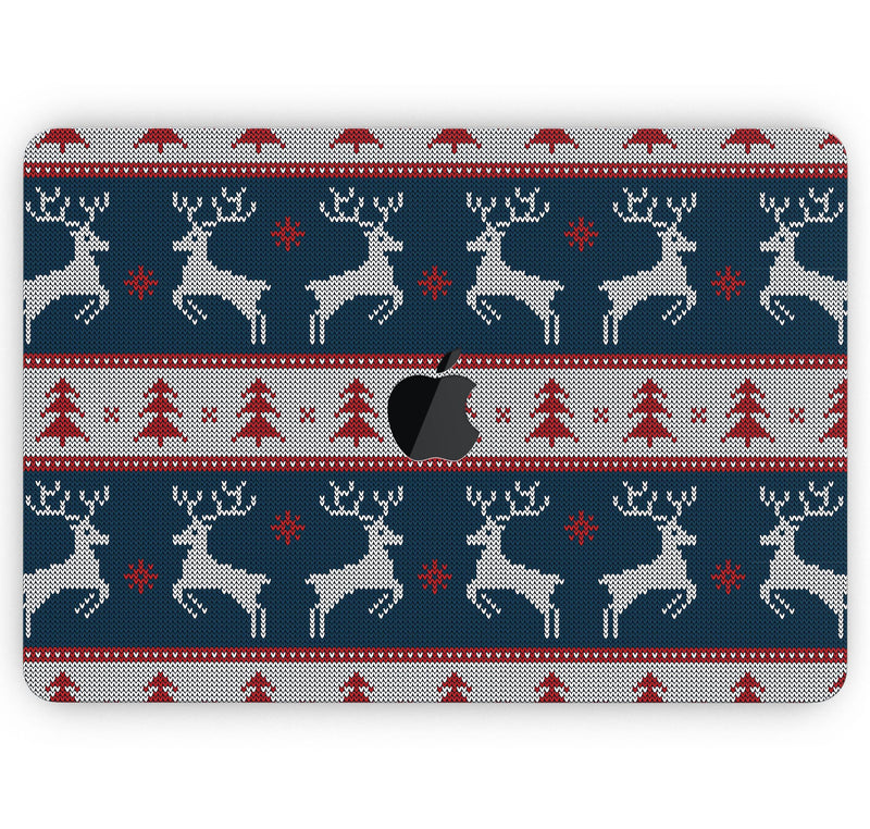 Knitted Ugly Christmas Sweater V3 - Skin Decal Wrap Kit Compatible with the Apple MacBook Pro, Pro with Touch Bar or Air (11", 12", 13", 15" & 16" - All Versions Available)