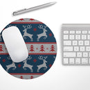 Knitted Ugly Christmas Sweater V3// WaterProof Rubber Foam Backed Anti-Slip Mouse Pad for Home Work Office or Gaming Computer Desk
