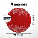 Knitted Ugly Christmas Sweater V4// WaterProof Rubber Foam Backed Anti-Slip Mouse Pad for Home Work Office or Gaming Computer Desk