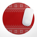 Knitted Ugly Christmas Sweater V4// WaterProof Rubber Foam Backed Anti-Slip Mouse Pad for Home Work Office or Gaming Computer Desk