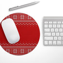 Knitted Ugly Christmas Sweater V4// WaterProof Rubber Foam Backed Anti-Slip Mouse Pad for Home Work Office or Gaming Computer Desk