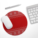 Knitted Ugly Christmas Sweater V4// WaterProof Rubber Foam Backed Anti-Slip Mouse Pad for Home Work Office or Gaming Computer Desk