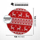 Knitted Ugly Christmas Sweater V5// WaterProof Rubber Foam Backed Anti-Slip Mouse Pad for Home Work Office or Gaming Computer Desk