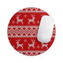 Knitted Ugly Christmas Sweater V5// WaterProof Rubber Foam Backed Anti-Slip Mouse Pad for Home Work Office or Gaming Computer Desk