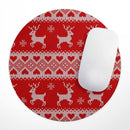 Knitted Ugly Christmas Sweater V5// WaterProof Rubber Foam Backed Anti-Slip Mouse Pad for Home Work Office or Gaming Computer Desk