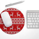 Knitted Ugly Christmas Sweater V5// WaterProof Rubber Foam Backed Anti-Slip Mouse Pad for Home Work Office or Gaming Computer Desk