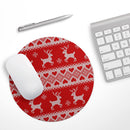 Knitted Ugly Christmas Sweater V5// WaterProof Rubber Foam Backed Anti-Slip Mouse Pad for Home Work Office or Gaming Computer Desk