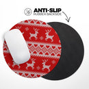 Knitted Ugly Christmas Sweater V5// WaterProof Rubber Foam Backed Anti-Slip Mouse Pad for Home Work Office or Gaming Computer Desk
