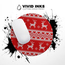 Knitted Ugly Christmas Sweater V5// WaterProof Rubber Foam Backed Anti-Slip Mouse Pad for Home Work Office or Gaming Computer Desk