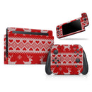 Knitted Ugly Christmas Sweater V5 // Skin Decal Wrap Kit for Nintendo Switch Console & Dock, Joy-Cons, Pro Controller, Lite, 3DS XL, 2DS XL, DSi, or Wii - Vinyl Skin Wrap for Nintendo Switch 2, OLED, Lite, Pro Controller, Wii & Classic Handhelds
