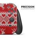 Knitted Ugly Christmas Sweater V5 // Skin Decal Wrap Kit for Nintendo Switch Console & Dock, Joy-Cons, Pro Controller, Lite, 3DS XL, 2DS XL, DSi, or Wii - Vinyl Skin Wrap for Nintendo Switch 2, OLED, Lite, Pro Controller, Wii & Classic Handhelds