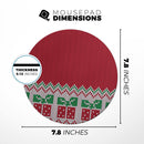 Knitted Ugly Christmas Sweater V6// WaterProof Rubber Foam Backed Anti-Slip Mouse Pad for Home Work Office or Gaming Computer Desk