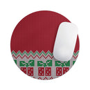 Knitted Ugly Christmas Sweater V6// WaterProof Rubber Foam Backed Anti-Slip Mouse Pad for Home Work Office or Gaming Computer Desk