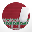 Knitted Ugly Christmas Sweater V6// WaterProof Rubber Foam Backed Anti-Slip Mouse Pad for Home Work Office or Gaming Computer Desk