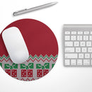 Knitted Ugly Christmas Sweater V6// WaterProof Rubber Foam Backed Anti-Slip Mouse Pad for Home Work Office or Gaming Computer Desk
