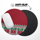 Knitted Ugly Christmas Sweater V6// WaterProof Rubber Foam Backed Anti-Slip Mouse Pad for Home Work Office or Gaming Computer Desk