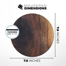 Knotted Rich Wood Plank// WaterProof Rubber Foam Backed Anti-Slip Mouse Pad for Home Work Office or Gaming Computer Desk