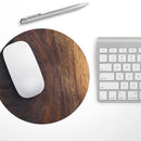 Knotted Rich Wood Plank// WaterProof Rubber Foam Backed Anti-Slip Mouse Pad for Home Work Office or Gaming Computer Desk