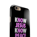 Know_Jesus_Know_Peace_-_White_and_Light_Pink_Over_Black_-_iPhone_6s_-_Gold_-_Clear_Rubber_-_Hybrid_Case_-_Shopify_-_V5.jpg
