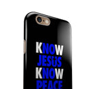 Know_Jesus_Know_Peace_-_White_and_Royal_Blue_Over_Black_-_iPhone_6s_-_Gold_-_Clear_Rubber_-_Hybrid_Case_-_Shopify_-_V5.jpg