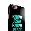 Know_Jesus_Know_Peace_-_White_and_Trendy_Green_Over_Black_-_iPhone_6s_-_Gold_-_Clear_Rubber_-_Hybrid_Case_-_Shopify_-_V5.jpg