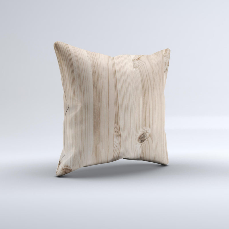 LIght-Grained Wood ink-Fuzed Decorative Throw Pillow