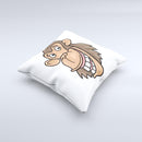 Laughing Vector Chimp Ink-Fuzed Decorative Throw Pillow