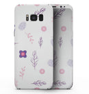 Lavender Twigs and Pink Little Flowers - Samsung Galaxy S8 Full-Body Skin Kit
