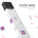 Lavender Twigs and Pink Little Flowers - Premium Decal Protective Skin-Wrap Sticker compatible with the Juul Labs vaping device