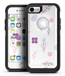 Lavender Twigs and Pink Little Flowers - iPhone 7 or 7 Plus Commuter Case Skin Kit